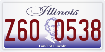IL license plate Z600538