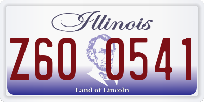IL license plate Z600541