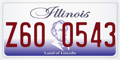 IL license plate Z600543