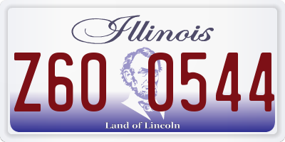 IL license plate Z600544