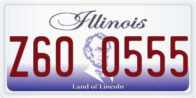 IL license plate Z600555