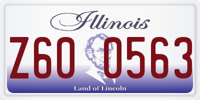 IL license plate Z600563
