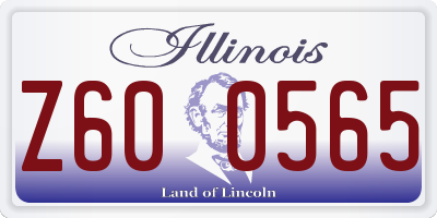 IL license plate Z600565