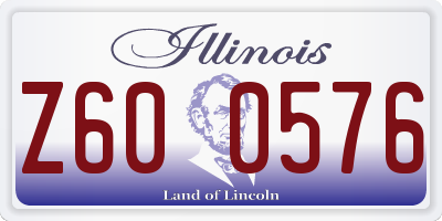 IL license plate Z600576