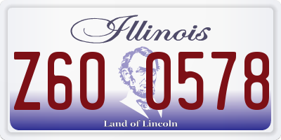 IL license plate Z600578
