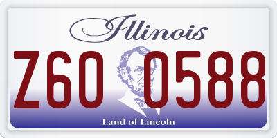 IL license plate Z600588