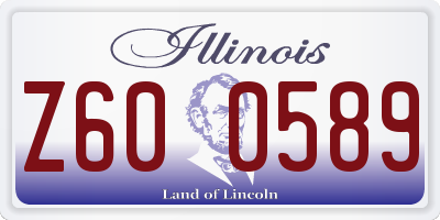IL license plate Z600589