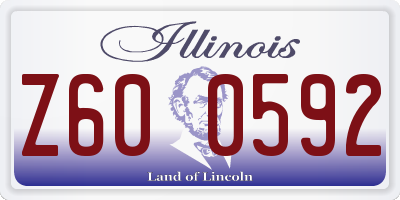 IL license plate Z600592