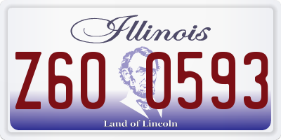 IL license plate Z600593