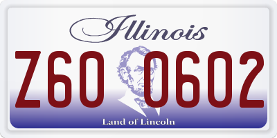 IL license plate Z600602