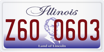 IL license plate Z600603