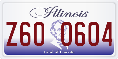 IL license plate Z600604