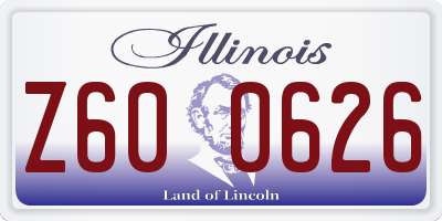 IL license plate Z600626