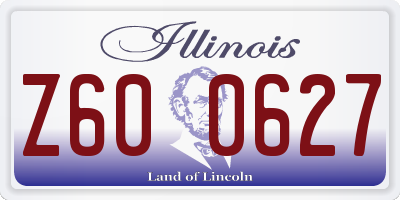 IL license plate Z600627