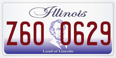 IL license plate Z600629