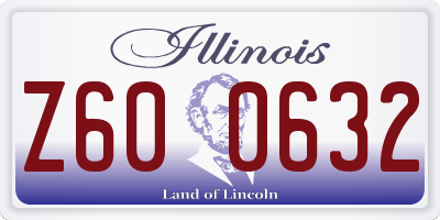 IL license plate Z600632