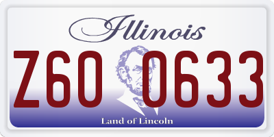 IL license plate Z600633