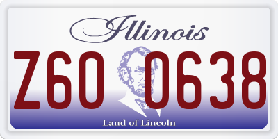 IL license plate Z600638