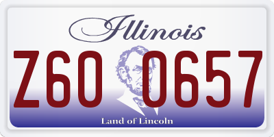 IL license plate Z600657