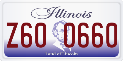 IL license plate Z600660