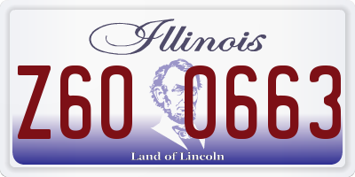IL license plate Z600663