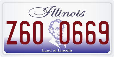IL license plate Z600669