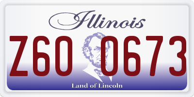 IL license plate Z600673