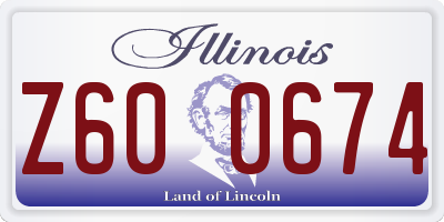 IL license plate Z600674