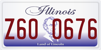 IL license plate Z600676