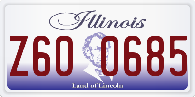 IL license plate Z600685