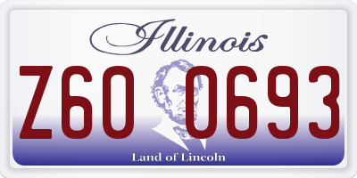 IL license plate Z600693