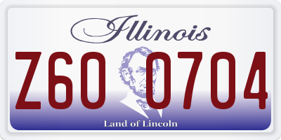 IL license plate Z600704