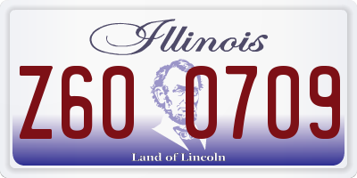 IL license plate Z600709