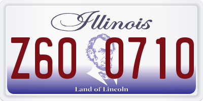 IL license plate Z600710
