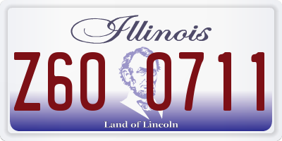 IL license plate Z600711