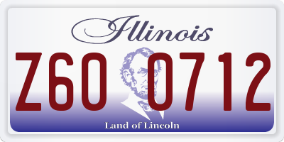 IL license plate Z600712