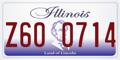 IL license plate Z600714