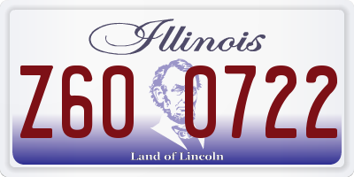 IL license plate Z600722