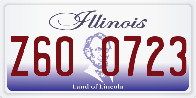 IL license plate Z600723