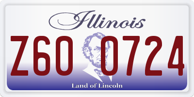 IL license plate Z600724