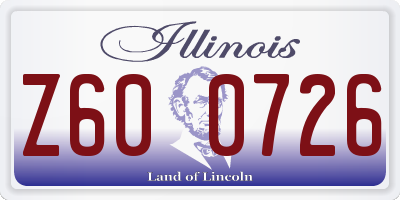 IL license plate Z600726