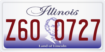 IL license plate Z600727