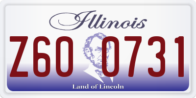IL license plate Z600731