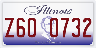 IL license plate Z600732