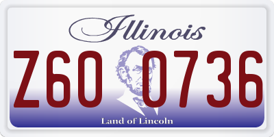 IL license plate Z600736
