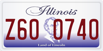 IL license plate Z600740