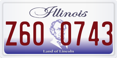 IL license plate Z600743