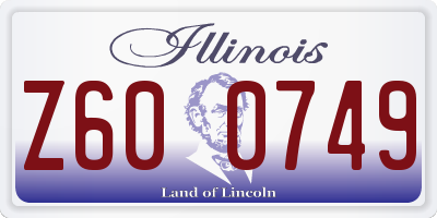 IL license plate Z600749