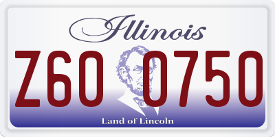 IL license plate Z600750