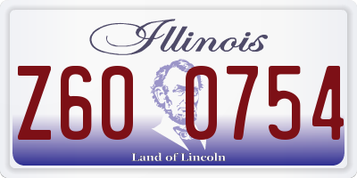 IL license plate Z600754